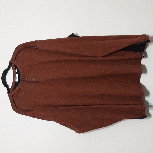 RowM pullover top men 3XB base layer brown outdoor performance casual y2k retro - Picture 2 of 8